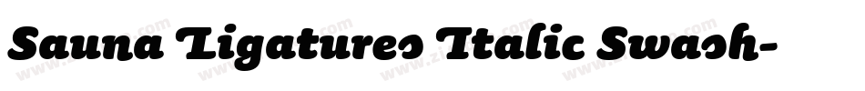 Sauna Ligatures Italic Swash字体转换